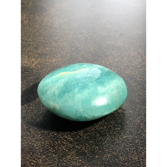Natural Amazonite Palm Stone Pair Calming Soothing Amazonite Stone Polished - Picture 8 of 16